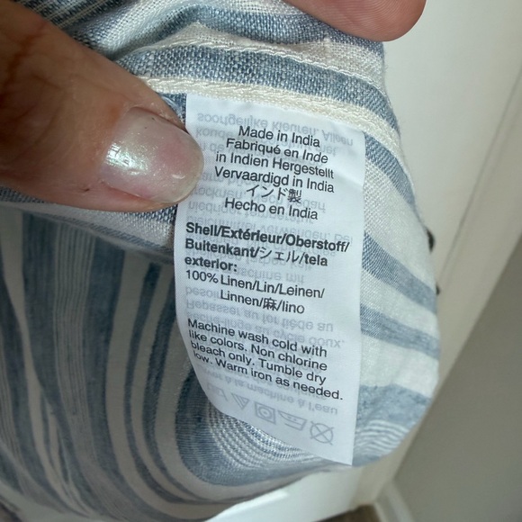 J. Crew blue and White Striped Button Down Shirt - Picture 5 of 8